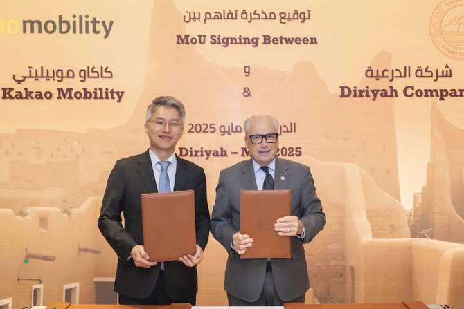 Under the deal, Kakao Mobility will work on the Diriyah project to support seamless digital integration and transportation services, as well as parking facilities, across the city. 