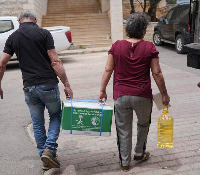Some 1,020 food parcels were distributed across several governorates in Lebanon. (SPA)