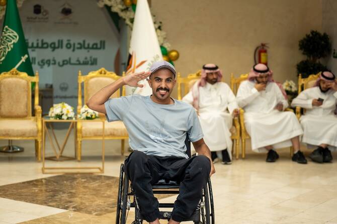 Abdulaziz Al-Enezi, a pilgrim with a mobility disability. (AN photo/Abdulrahman bin Shalhoub)