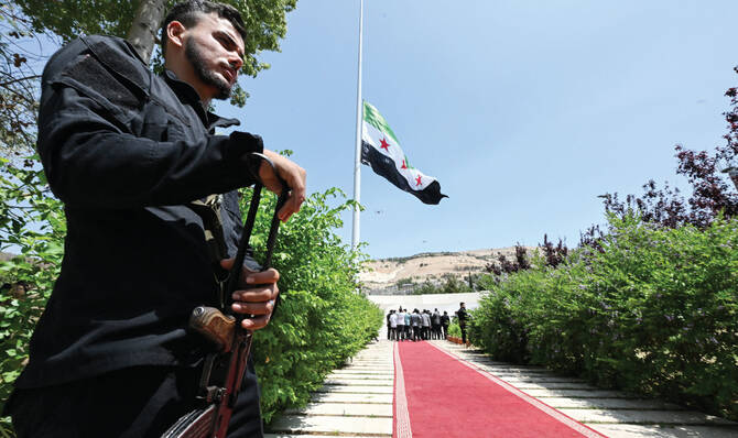 For post-Assad Syria to rebuild after years of conflict, interim President Ahmad Al- Sharaa must obtain full and permanent lifting of restrictions imposed byy the US and other western economies. (AFP/File)
