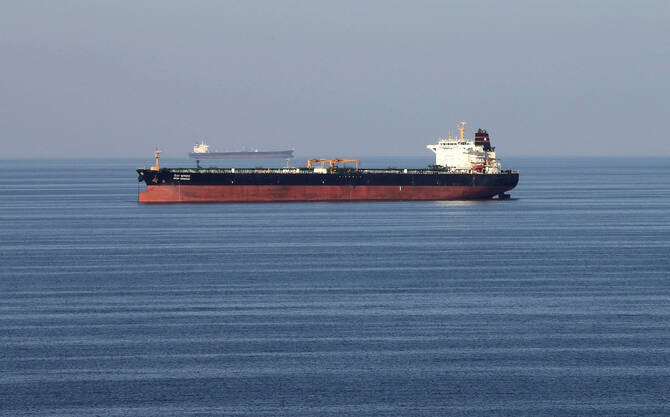 Oil tankers pass through the Strait of Hormuz, December 21, 2018. (Reuters)