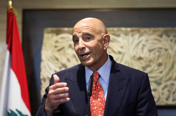 US Ambassador to Turkiye and US special envoy for Syria Thomas Barrack is a private equity executive who has long advised Trump and chaired his inaugural presidential committee in 2016. (Reuters)
