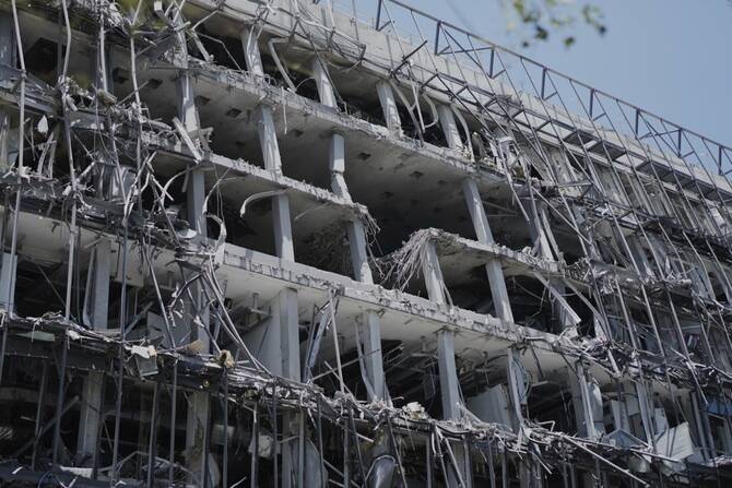 No one was killed in the strike on the Weizmann Institute of Science early Sunday. (AP)