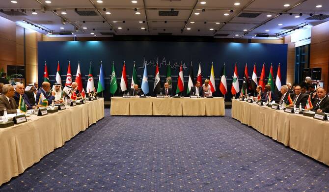 The Arab League ministers are expected to release a statement following their meeting. (Reuters)