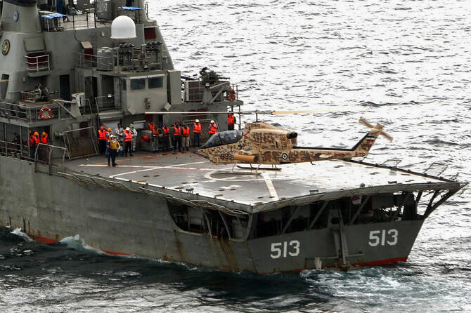 This image grab taken from a video provided by Iran's Revolutionary Guard official website via SEPAH News on July 20, 2019, shows Iranian Revolutionary Guard Corps boarding the British-flagged tanker Stena Impero in the Strait of Hormuz. (AFP/File)