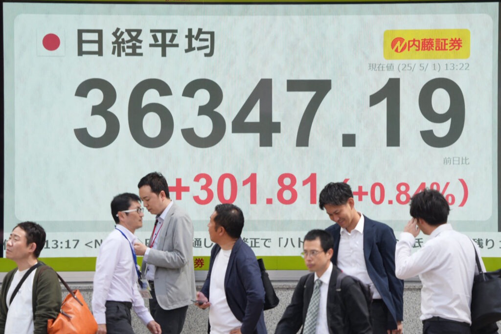 The Nikkei rose 1.26% to close at 38,311.33 and the broader Topix climbed 0.75% to 2,777.13. (AFP)