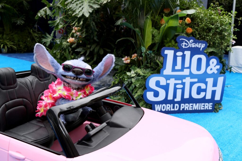 Stitch arrives on the carpet during the world premiere of Disney's Lilo & Stitch at El Capitan Theatre in Hollywood, California on May 17, 2025. (AFP)