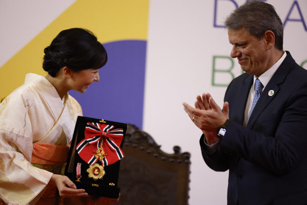 Princess Kako will visit another seven cities, including Rio de Janeiro and capital Brasilia, where she is expected to meet President Luiz Inácio Lula da Silva. (AFP)
