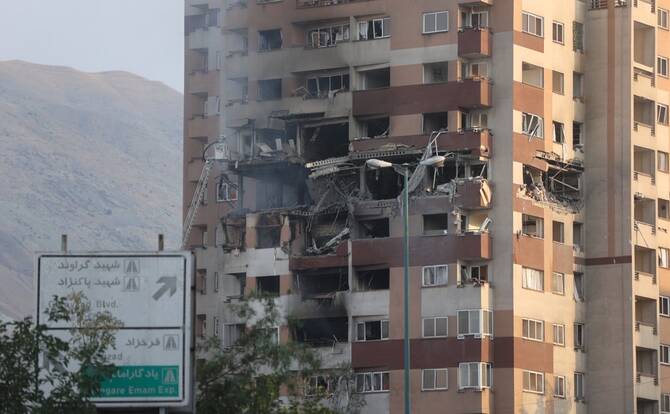 Israel carries out wide ranging attacks across Iran. (West Asia News Agenc/Reuters)