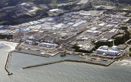 This aerial view shows the Fukushima Daiichi nuclear power plant in Futaba and Namie towns, northern Japan, on Aug. 24, 2023. (Kyodo News via AP, File)