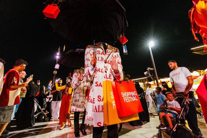 The opening night featured drone shows, roaming performances and interactive characters, creating an engaging experience for families and visitors. (SPA)
