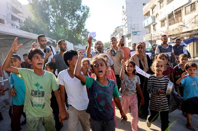 The military’s Arabic-language spokesman Avichay Adraee said in a post on X that residents and displaced Palestinians sheltering in the Deir el-Balah area should evacuate immediately. (AFP)
