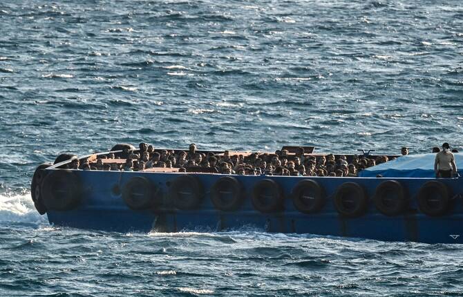 Two Liberia-flagged, Greek-operated cargo ships, Magic Seas and Eternity C, sank off Yemen after repeated attacks by the Iran-aligned militant group. (AFP)