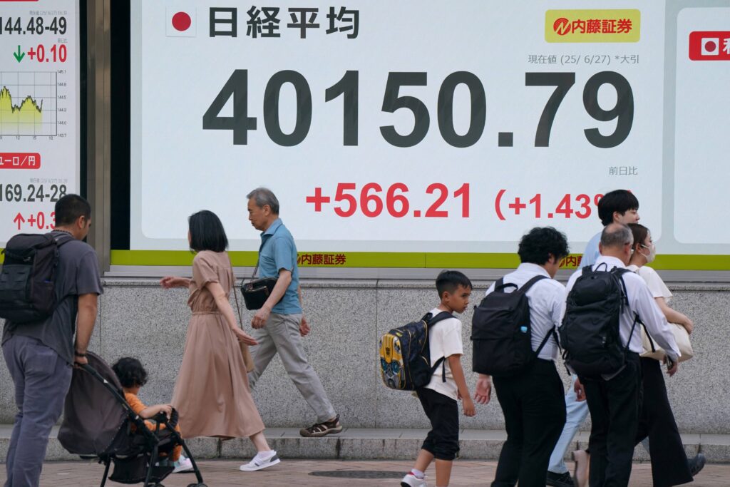 The Nikkei fell 1.24% to 39,986.33, slipping from the highest level since mid-July, which it reached in the previous session. (AFP)