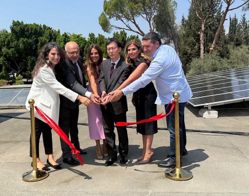 MAGOSHI Masayuki, Ambassador of Japan to Lebanon, on Tuesday attended the ceremony to hand over a solar power system to the Al Midan training center and the North Autism Center located in Zgharta, North Lebanon. (Supplied)