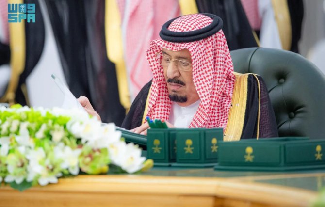 Chaired by King Salman, the cabinet condemned in the strongest terms the Israeli Knesset’s call to impose control over the occupied West Bank and Jordan Valley. (SPA)