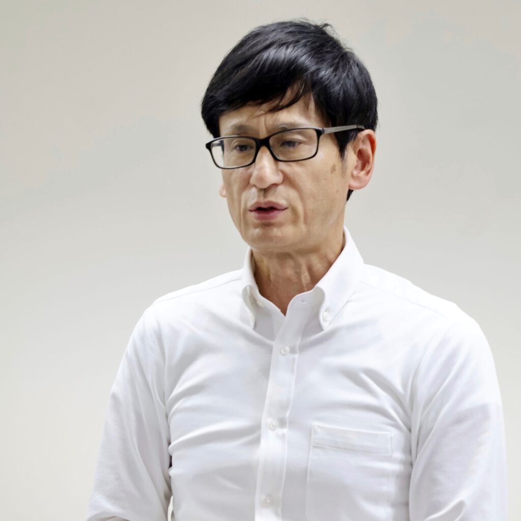 Tsuyoshi Yasukochi, executive secretary of the Japan Boxing Commission, speaks at a press conference on Sunday, Aug. 10, 2025 in Tokyo, after the deaths of two fighters who competed in bouts on Aug. 2. (AP)