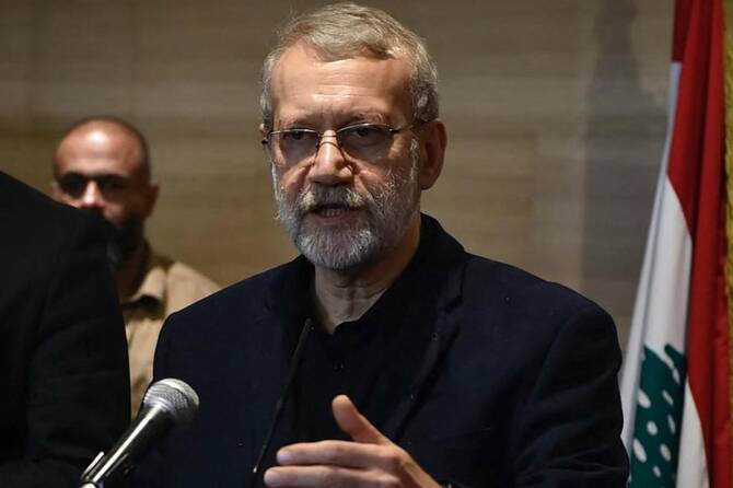 Ali Larijani is visiting Iraq on Monday before heading to Lebanon (File AFP)