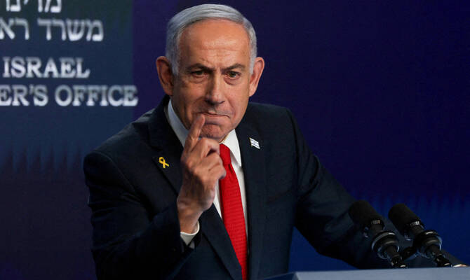 Israeli Prime Minister Benjamin Netanyahu speaks during a press conference, in Jerusalem. (Reuters/File)