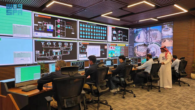 RCJY's unified control center that manages the irrigation system has more than 12,200 smart devices, processing about 1.2 million signals daily. (SPA)