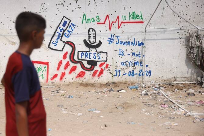 Media Freedom Coalition members said journalists play an essential role in putting the spotlight on Israel's war on Gaza. (AFP/File)