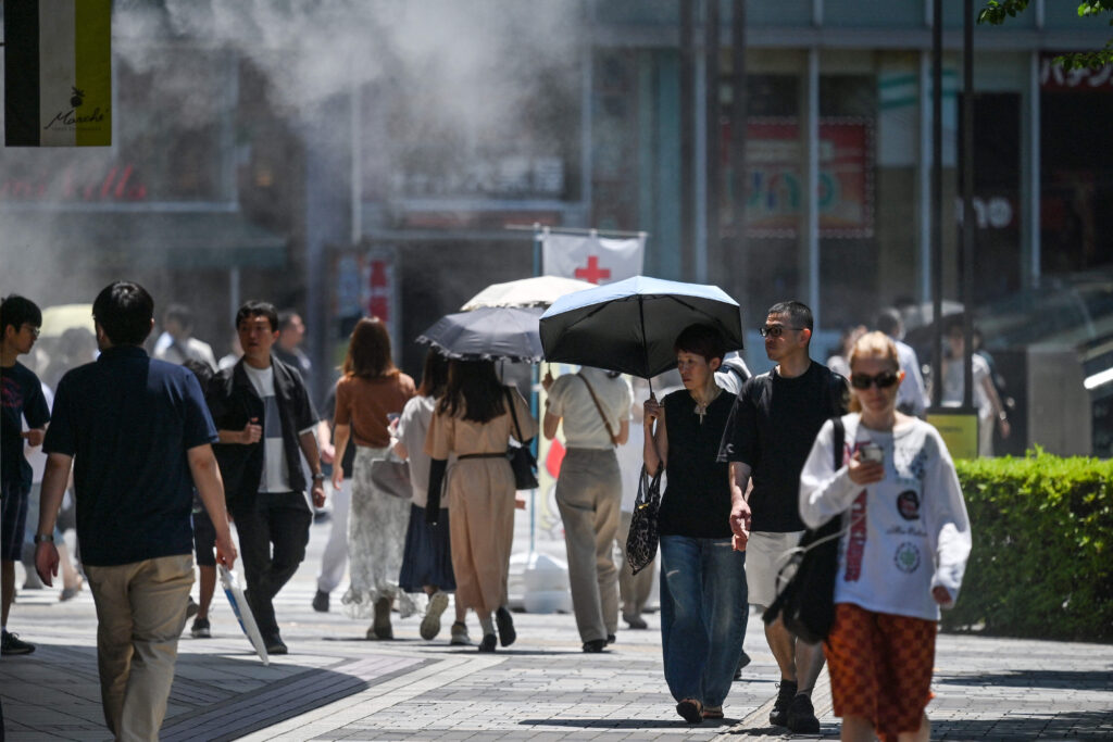 Heatwaves are becoming more intense and frequent the world over because of human-caused climate change, scientists say, and Japan is no exception. (AFP)