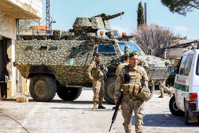 The Lebanese army said a blast at a weapons depot near the Israeli border killed six soldiers on Saturday. (File/AFP)