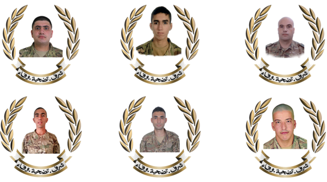 Six Lebanese army soldiers were killed in an explosion while inspecting a weapons depot in Majdal Zoun and Wadi Zibqin, Tyre. (@LebarmyOfficial)