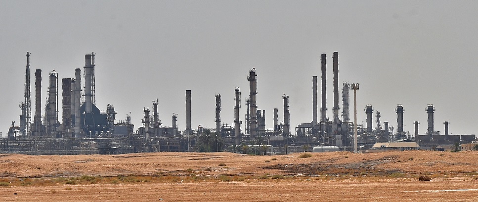 サウジアラムコは、2019年前半の段階で、同社による全生ガス生産量のうちガスフレアは既に1%以下であると公表した。（AFPファイル）
