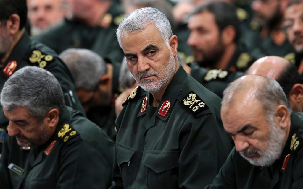 イラン革命防衛隊のゴドス軍司令官、ガーセム・ソレイマーニ。（AP通信提供写真）