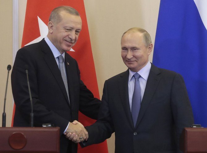 この新しい同盟の最も重要な部分は、ロシアとトルコの復活を遂げた枢軸である。これはウラジーミル・プーチン大統領とアンカラにいる相手レジェップ・タイイップ・エルドアン大統領との個人的な関係によって強固になった。（AFP）