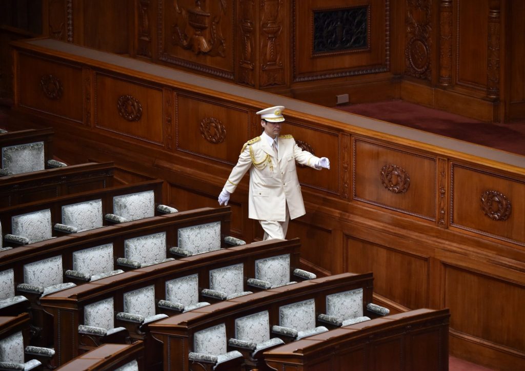 国会は31日、河井克行氏の法相辞任を受けて空転した。(AFPファイル)