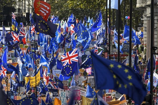 多くのイギリス人にとってEU離脱はますます現実味を帯びた見通しになってきている。(AFP)