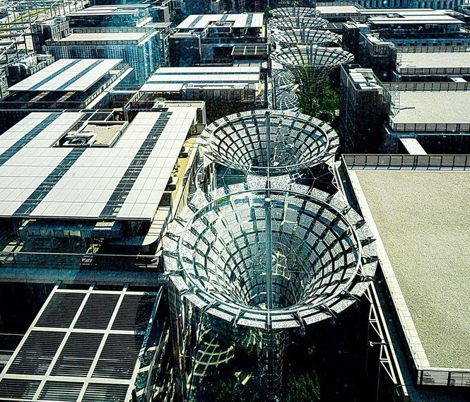2020年ドバイ国際博覧会の建設工事。2020年10月20日から2021年4月10日まで開催されるこの博覧会には、およそ200ヵ国が参加予定。（AFP通信）