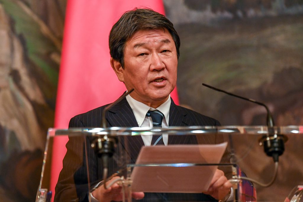 茂木敏充外務大臣は。(AFP)