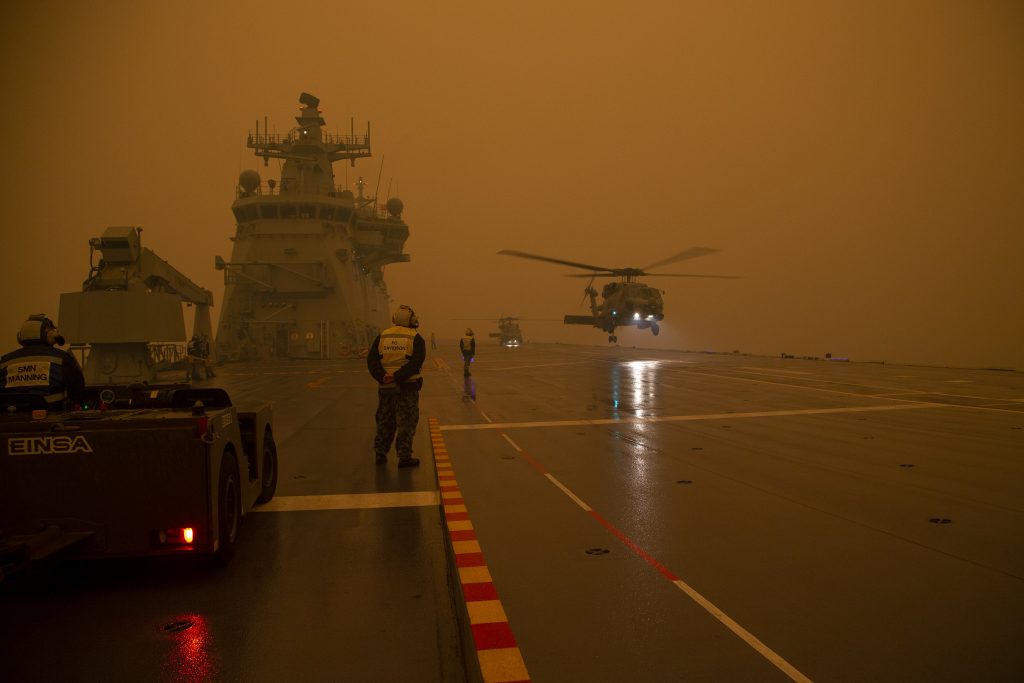 国際緊急援助隊(JDR)・自衛隊部隊(SDF)は同日、オーストラリアに出発する予定である。(AFP)