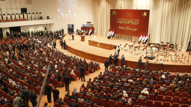 イラクの国会議員が、米国部隊のイラク駐留に関する投票を行うために集まった。(資料提供/ロイター)