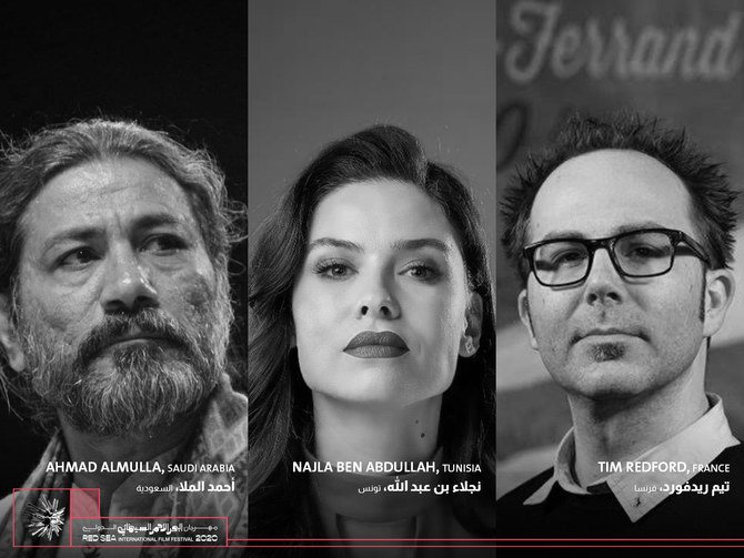 左から:アフマド・アル・ムッラ、ナジュラ・ベン・アブダラ、ティム・レッドフォード。(Twitter写真)