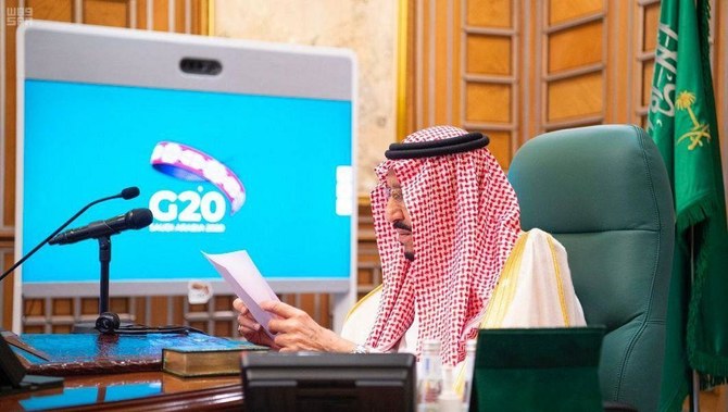 サウジアラビアのサルマーン国王は先週、異例の20か国・地域（G20）会議の議長国を務めた。会議では、どのようにして新型コロナウイルスによるパンデミックに対する世界的な取り組みを調整し、人道的および経済的影響を最小限に抑えるかが話し合われた。（SPA）