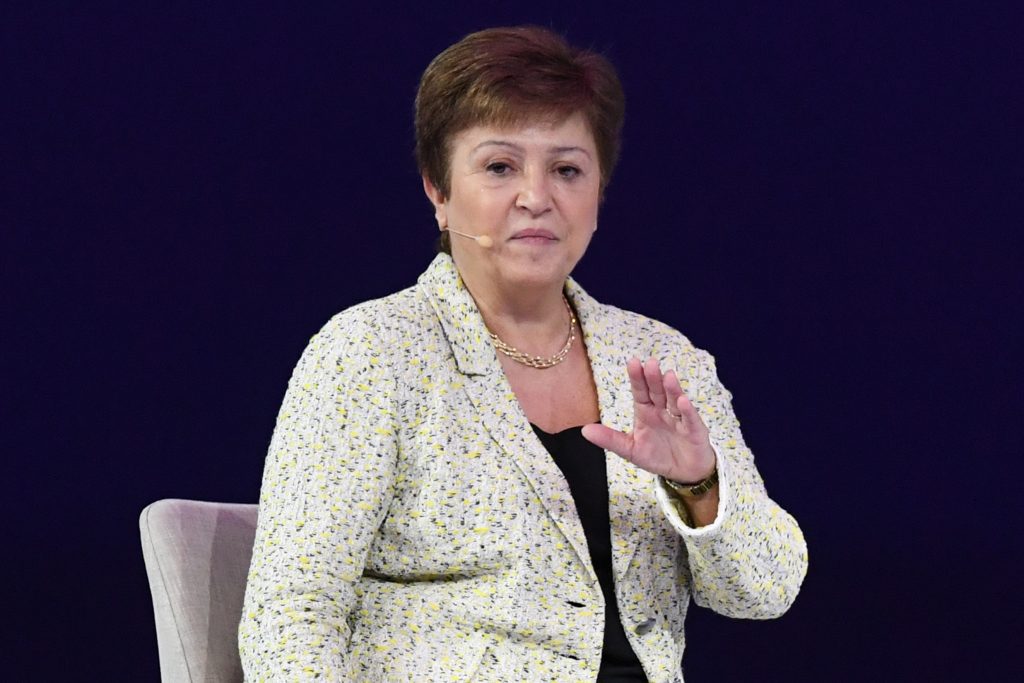 IMF専務理事は、現在までのところ日本はIMFの通貨である特別引出権で90億SDR近くを貧困削減・成長トラスト（PRGT）に対して拠出していると語った。（AFP）	