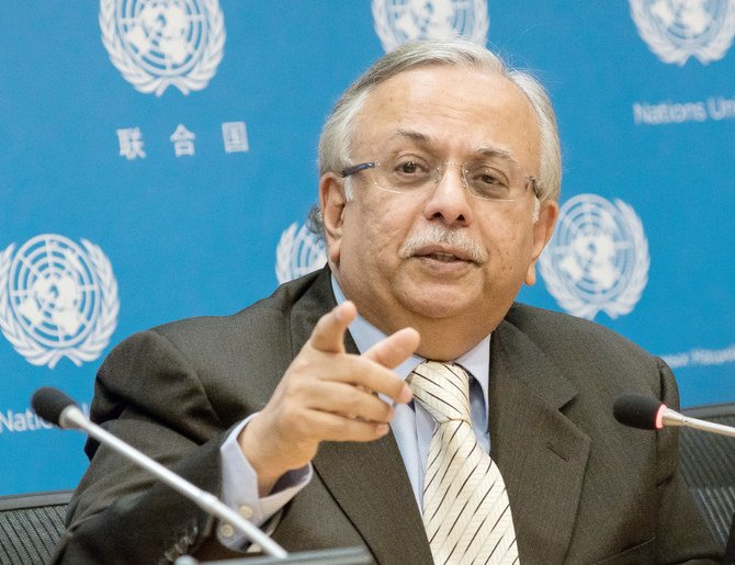 国際連合サウジアラビア常駐代表のアブドゥッラー・アル＝ムアッリミー氏。ニューヨーク。(Getty Images)