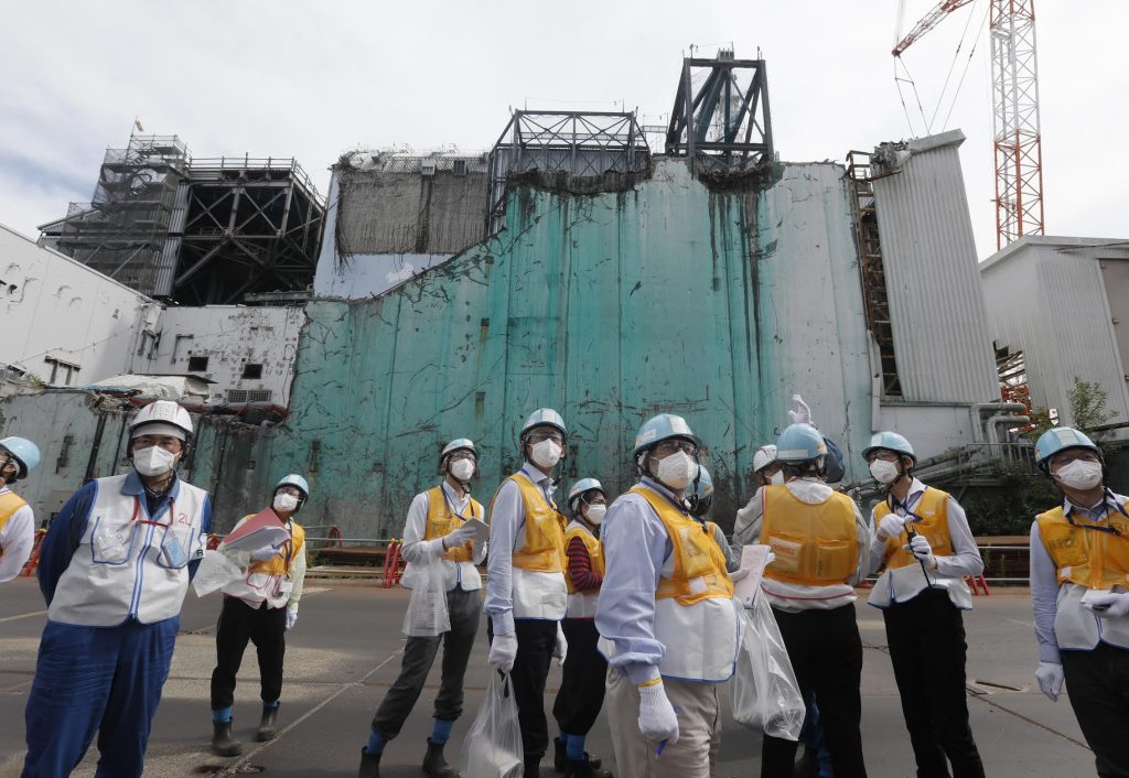 2011年3月の地震と津波で被害を受けた東京電力ホールディングス福島第1原子力発電所の大事故。(AFP)