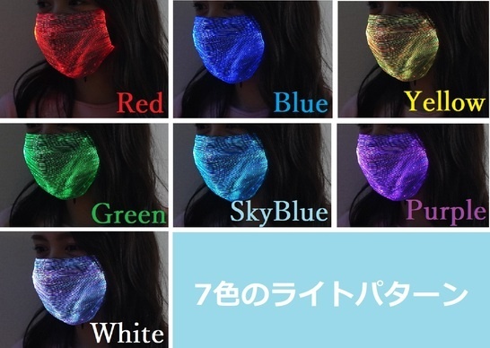 「ライトアップマスク」は3時の連続点灯が可能。(Makuakeより)