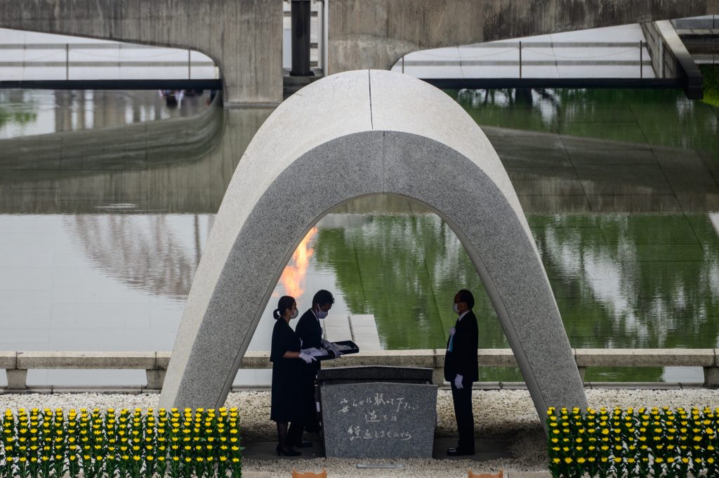 広島は６日、７５回目の原爆の日を迎えた。(AFP)