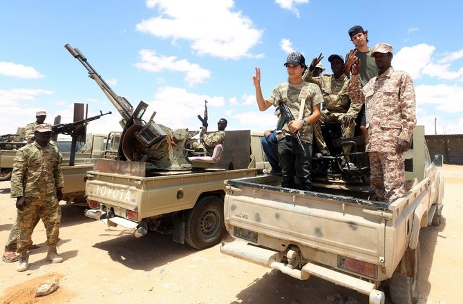 「国民合意政府」派の戦闘員たち。(資料写真/AFP)
