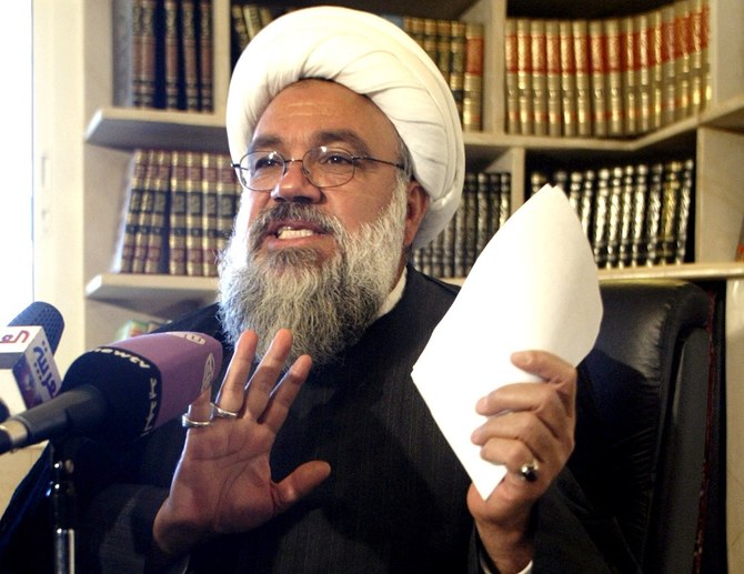 Subhi Al-Tufayli氏は、中東全域の問題はヒズボラに責任があると述べた。(FILE/AFP)