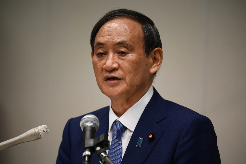 菅氏、安倍路線を継承＝自民総裁選に出馬表明―議員票だけで過半数確保 (AFP)