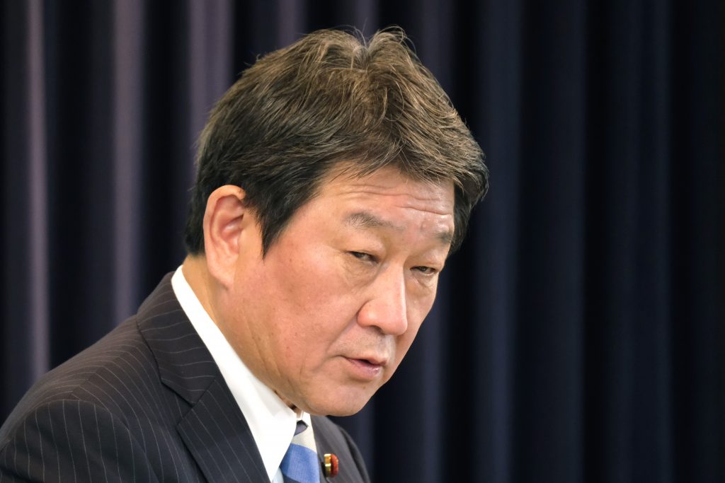 次期事務局長にとって、自分が重要と考える資質は、主要国間の異なる利害を調整する能力だ、と茂木大臣は強調した。(AFP通信)