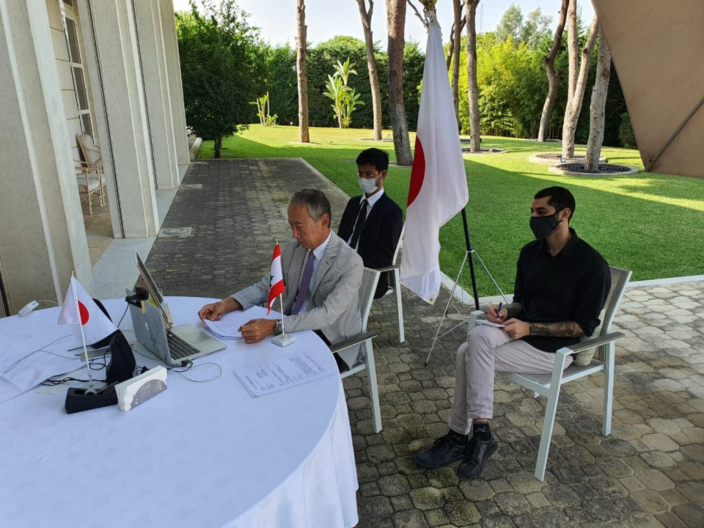 9月25日のセレモニーには大久保武駐レバノン日本大使が出席した。（提供）
