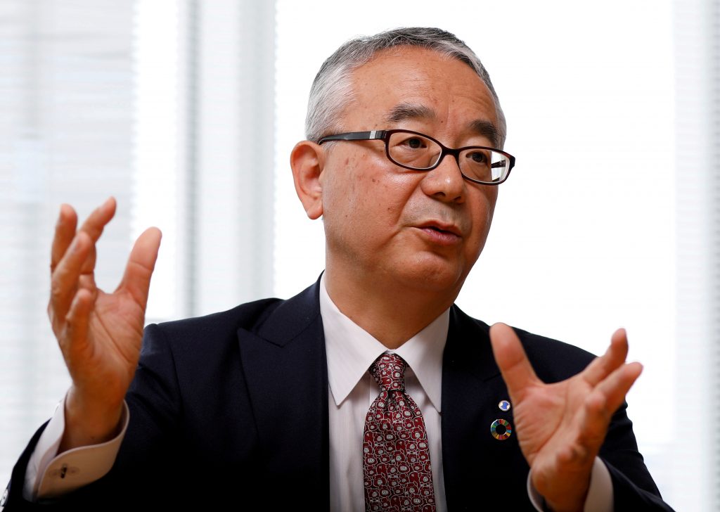 塩野義製薬の手代木功社長兼CEOは、東京でロイターのインタビューに答える。2019年6月11日（ファイル写真/ロイター）